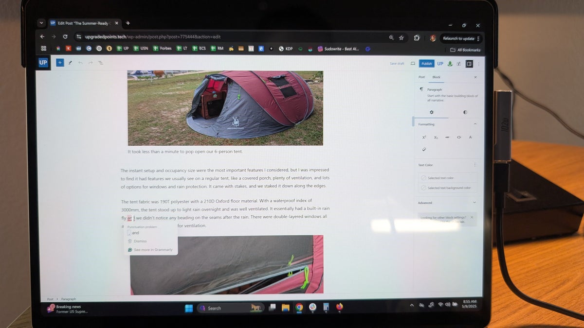 Microsoft Surface Pro Grammarly