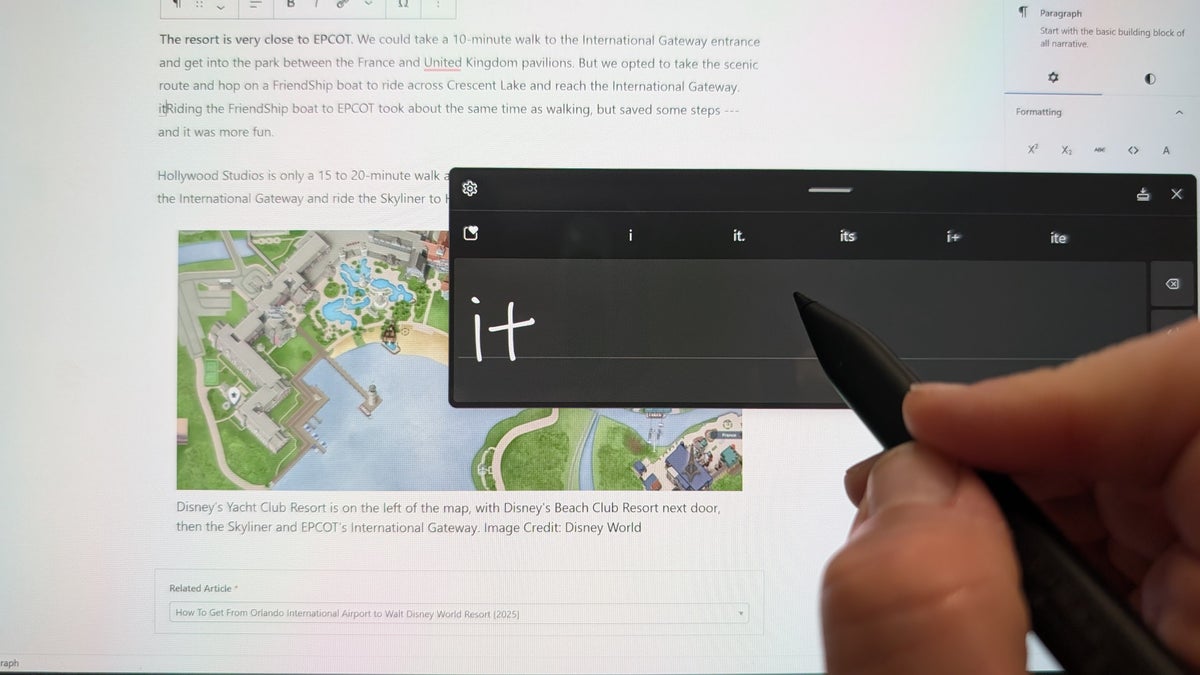 Microsoft Surface Pro pen writer
