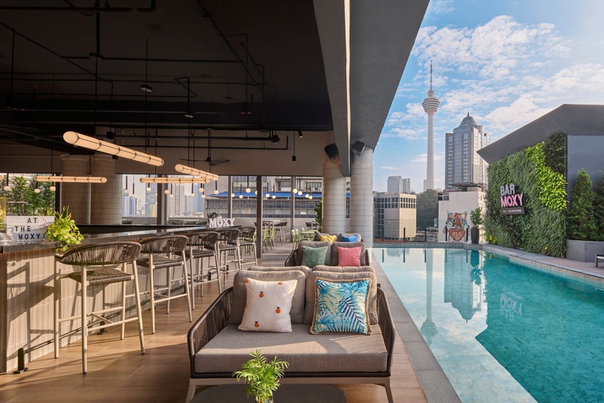 Moxy Kuala Lumpur restaurant and pool