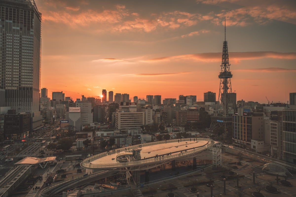 Nagoya sunset at arts center