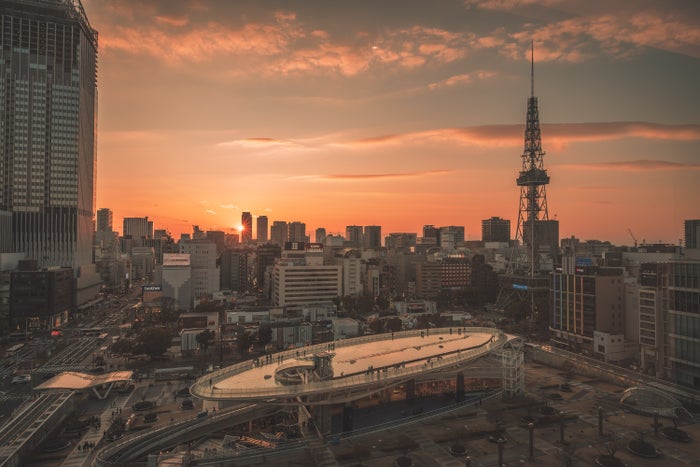 Nagoya sunset at arts center