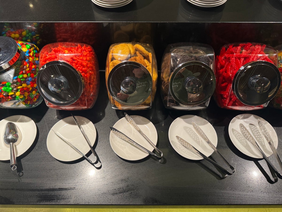 Oneworld Lounge LAX jars of sweets