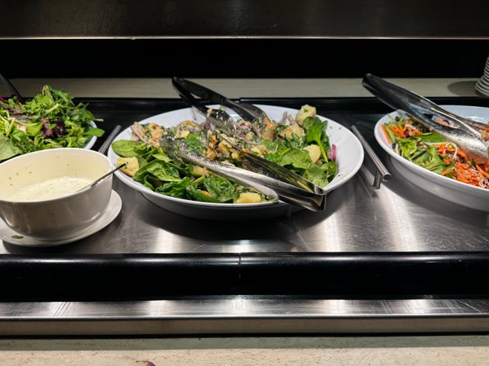 Oneworld Lounge LAX salads