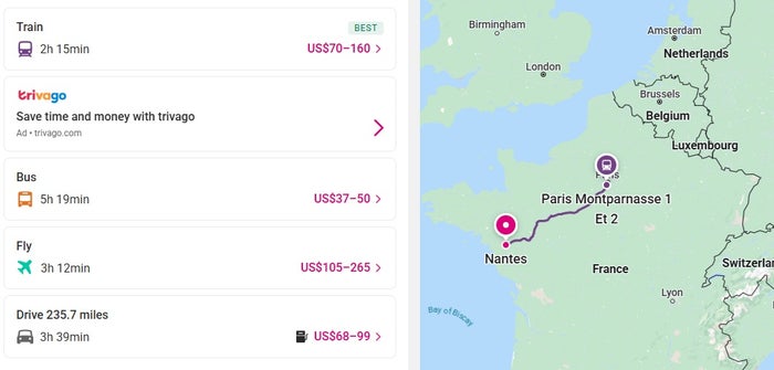Paris to Nantes Paris to Nantes