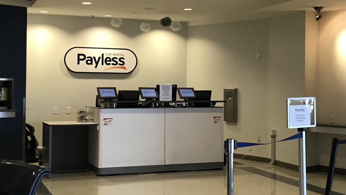 Payless Car Rental desk DFW
