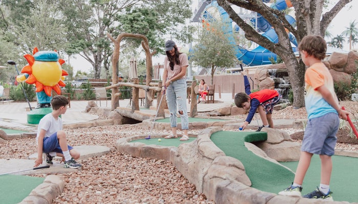 Putt putt at Splashway Waterpark Campground