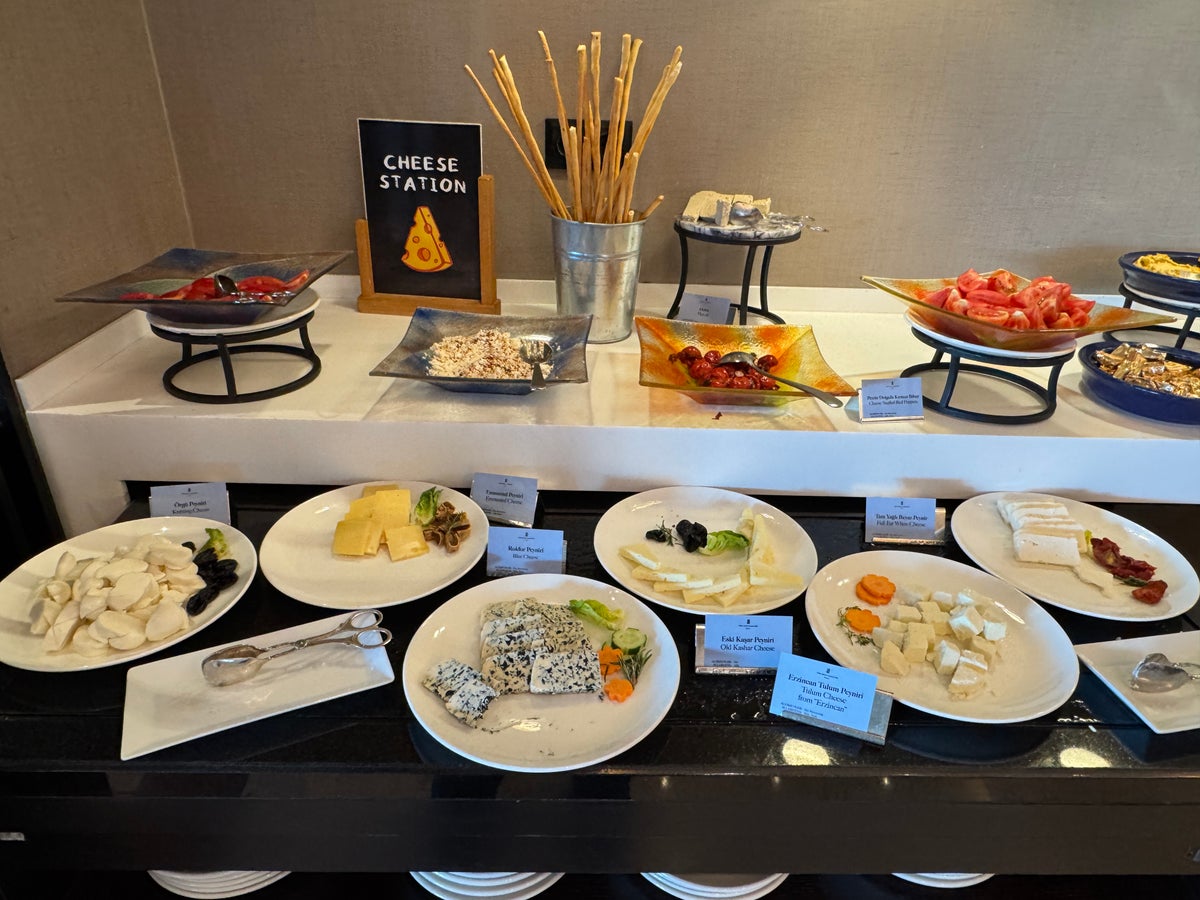 Ritz Carlton Istanbul Atolye breakfast cheeses
