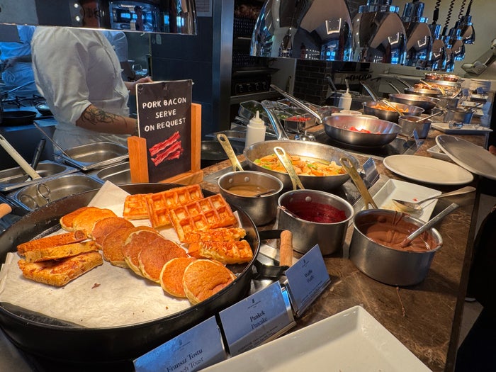 Ritz Carlton Istanbul Atolye breakfast hot dishes Ritz Carlton Istanbul Atolye breakfast hot dishes