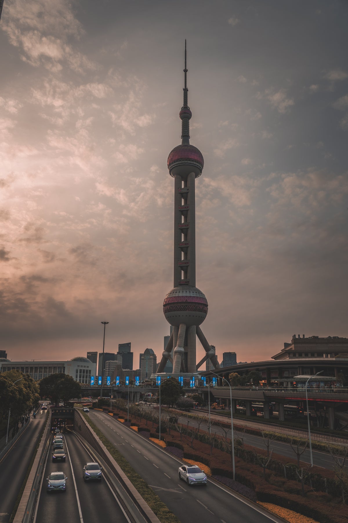 Shanghai Lujiazau sunset