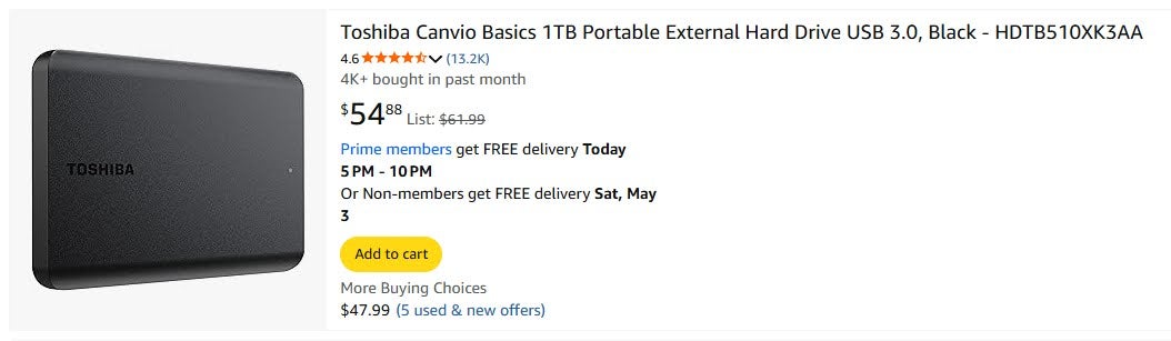 Shipping speed with or without Amazon Prime