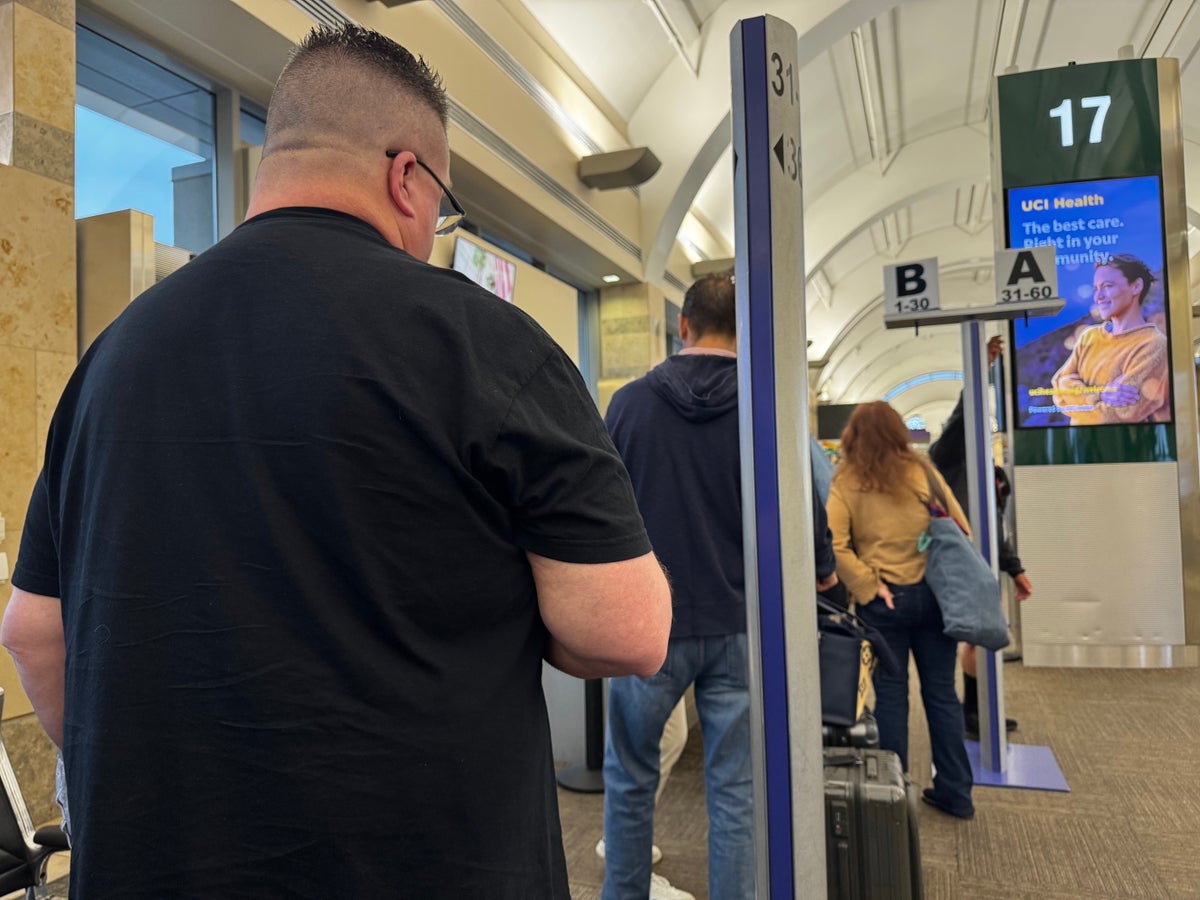 Southwest Airlines passengers boarding line Southwest Airlines passengers boarding line