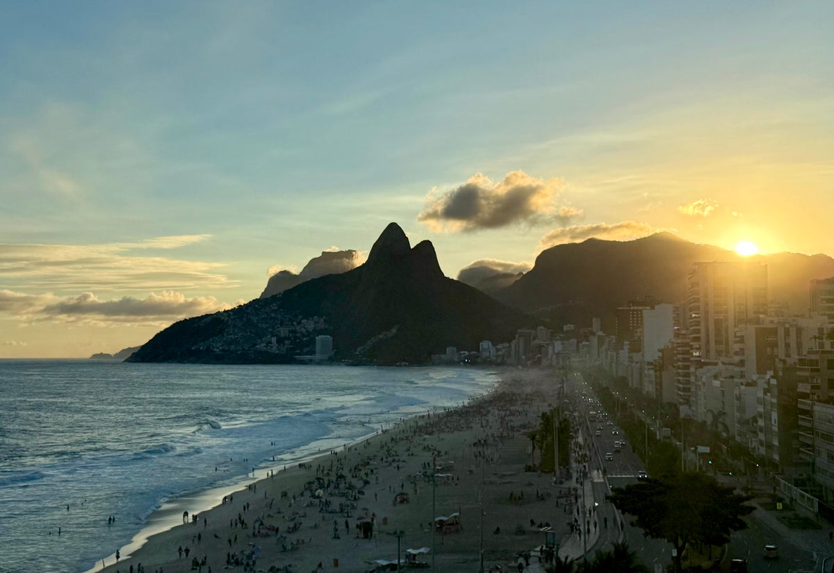 Sunset from the roof of the Hotel Fasano Rio de Janeiro