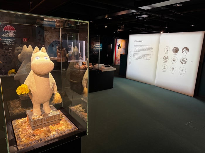 Tampere Hall Moomin Museum display Tampere Hall Moomin Museum display