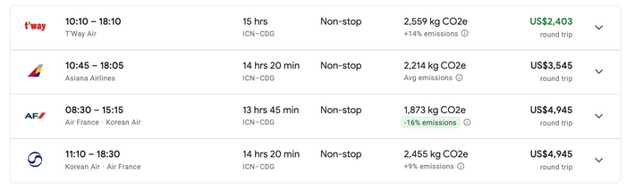 Tway flight comparison to Paris Tway flight comparison to Paris