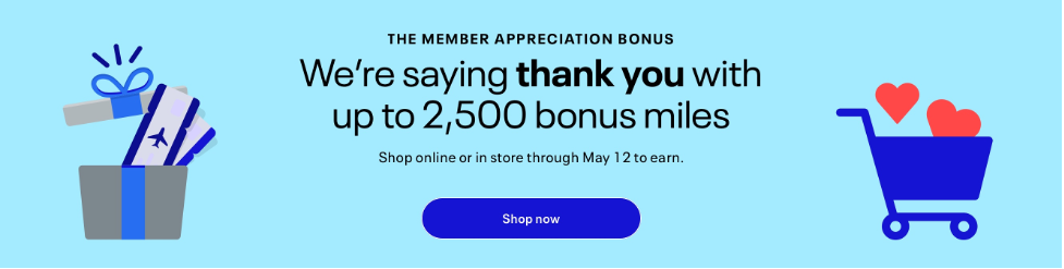 United Airlines shopping portal bonus May 2025