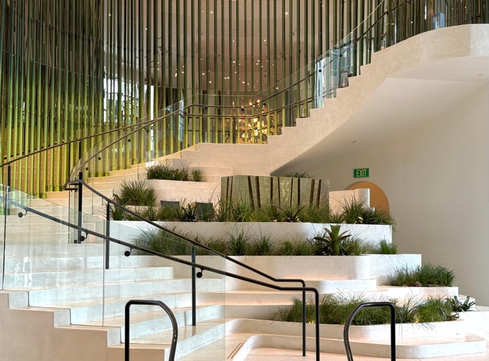 W Hollywood lobby staircase W Hollywood lobby staircase