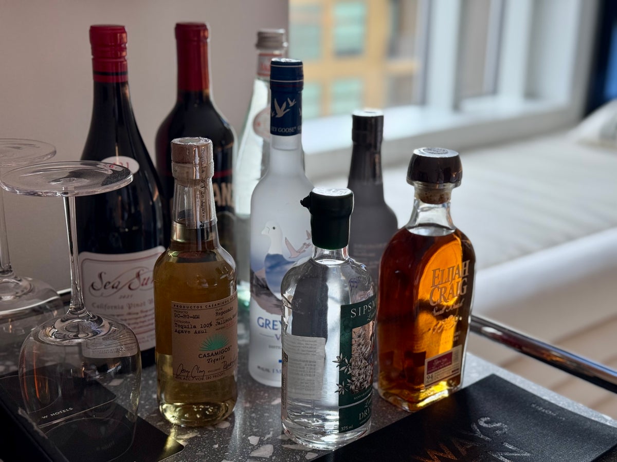 W Hollywood room mini bar