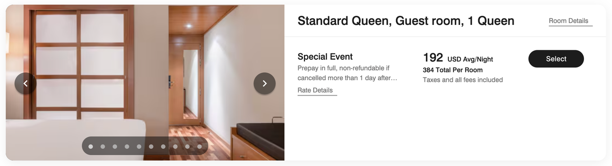 AC Hotel Murcia standard room price
