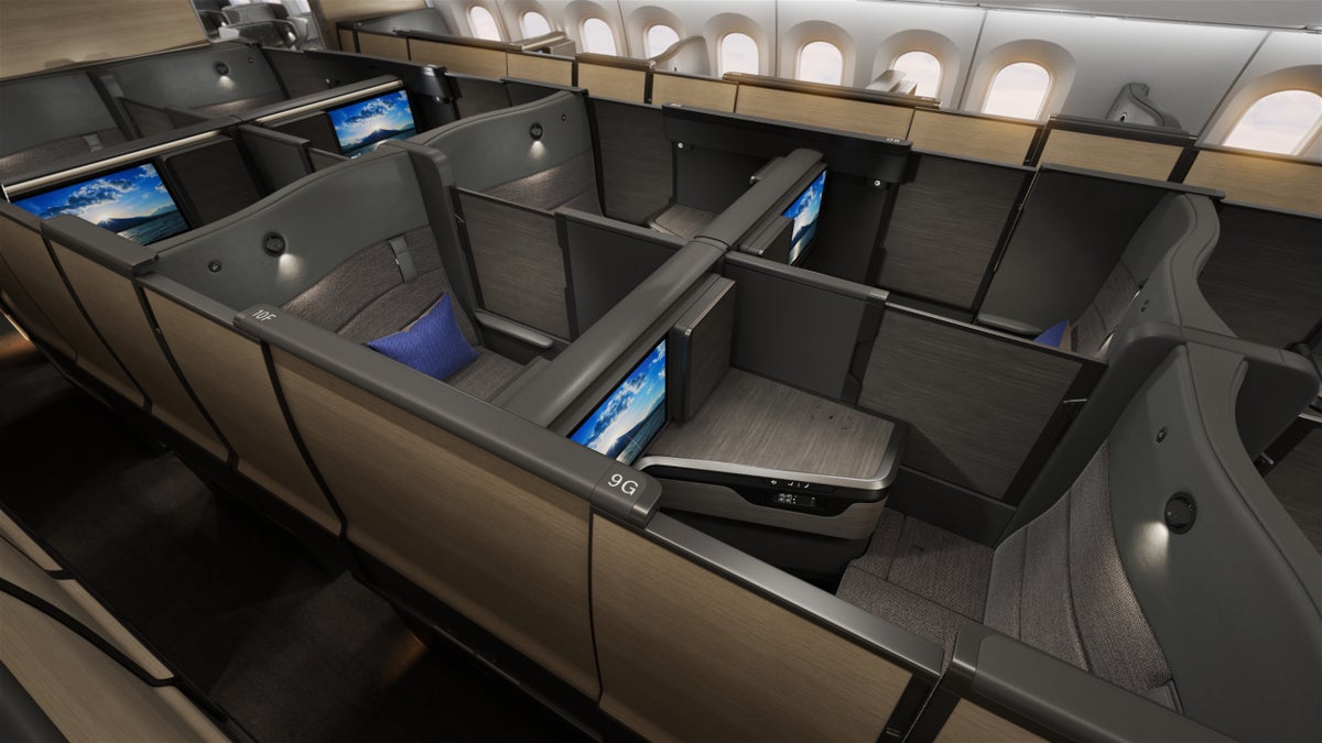 ANA The Room FX 787 business class cabin doors closed