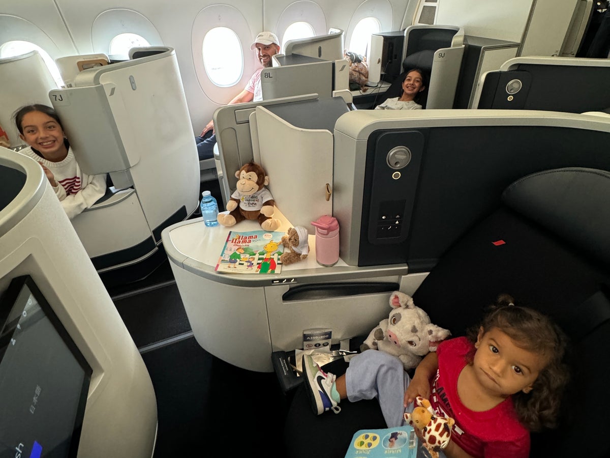Air France business class family of 5