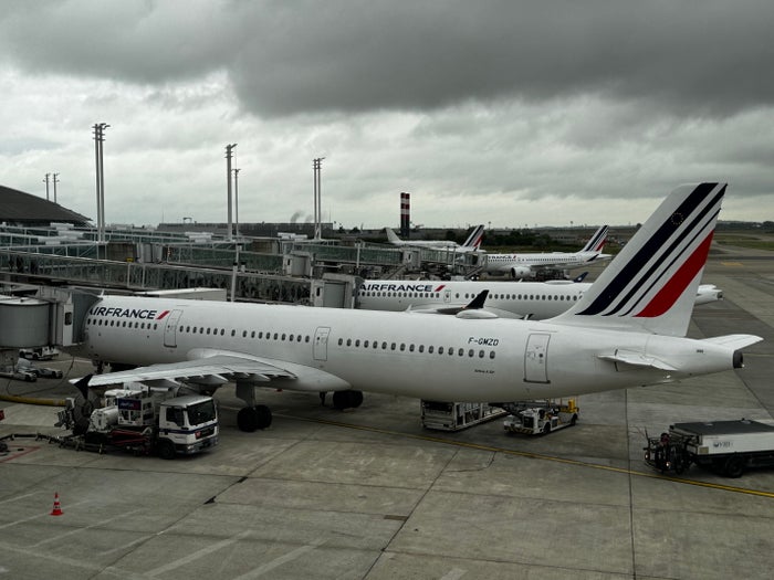 Air France planes at CDG gates Air France planes at CDG gates