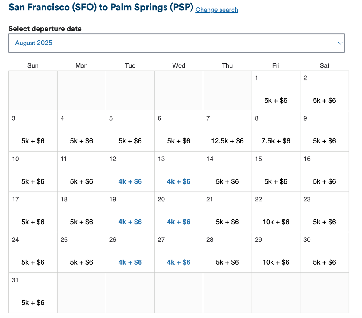 Alaska SFO Palm Springs Awards
