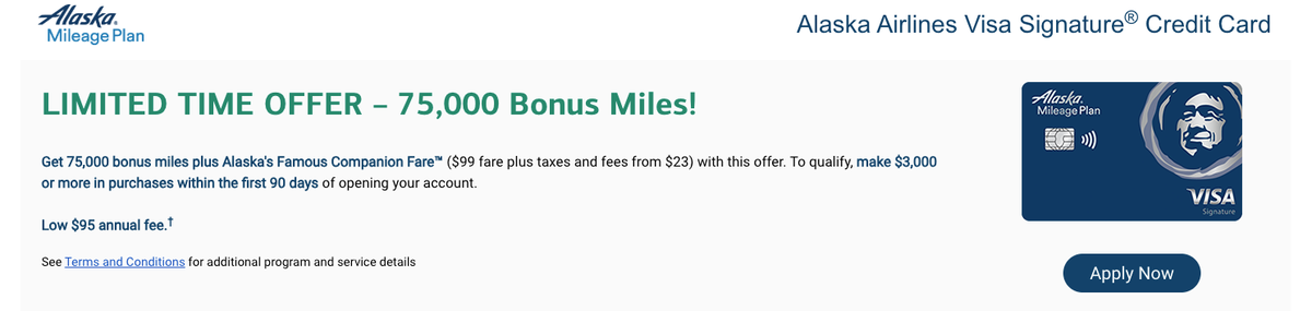 Alaska credit card 75k offer