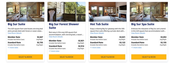 Alila Ventan Big Sur cash rate Screenshot