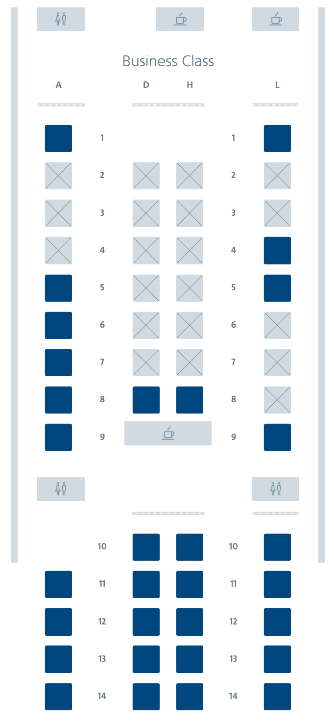 American Airlines Dreamliner 787 9P Flagship Business Suite seat map