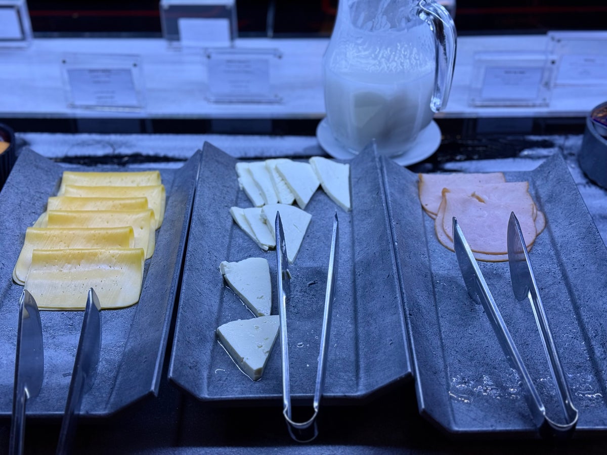 Amex Centurion Lounge Sao Paulo FnB cheese and cold cuts