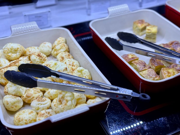 Amex Centurion Lounge Sao Paulo FnB cheese bread Amex Centurion Lounge Sao Paulo FnB cheese bread