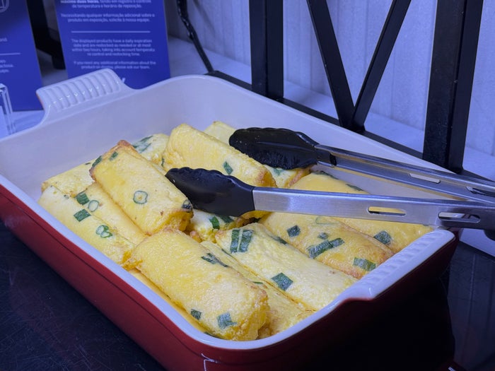 Amex Centurion Lounge Sao Paulo FnB omelette Amex Centurion Lounge Sao Paulo FnB omelette