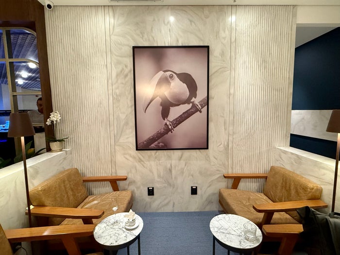 Amex Centurion Lounge Sao Paulo cosy seating area Amex Centurion Lounge Sao Paulo cosy seating area