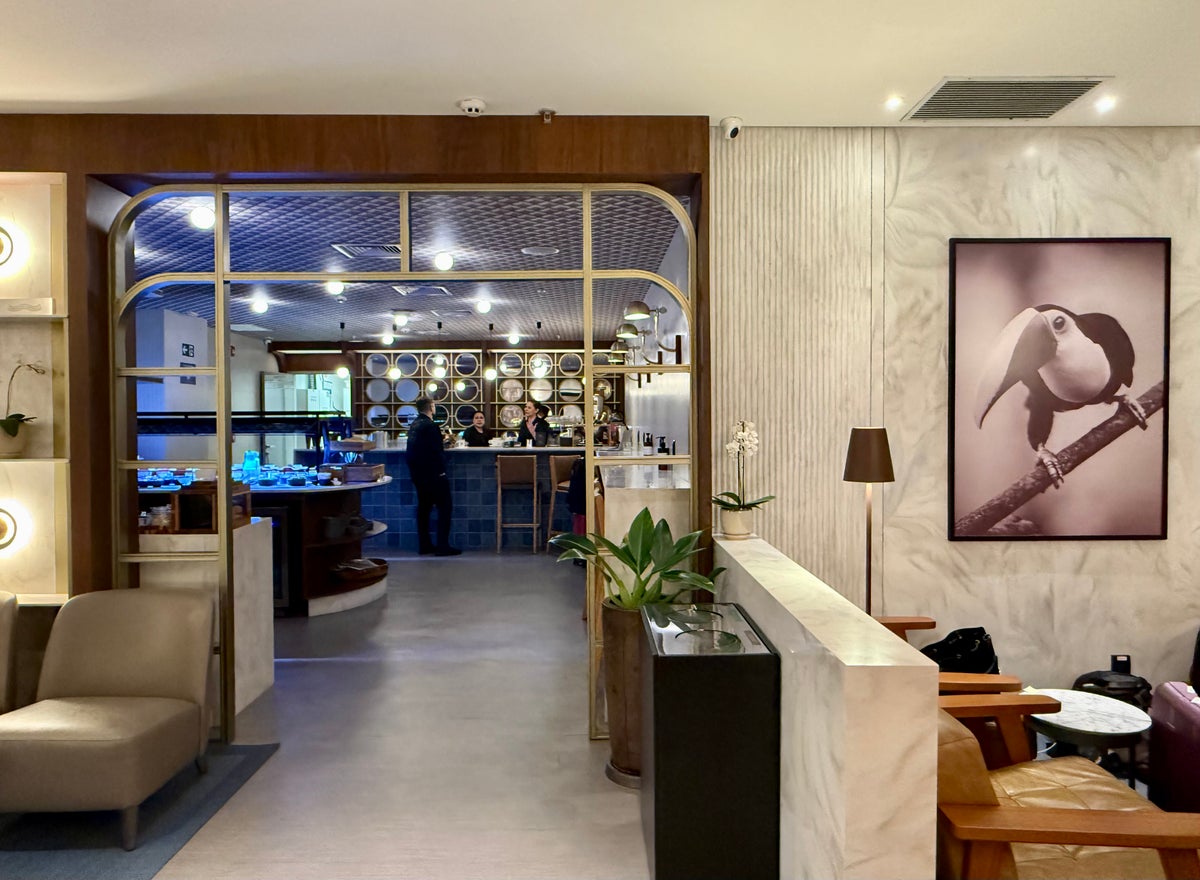 Amex Centurion Lounge Sao Paulo looking into buffet and bar