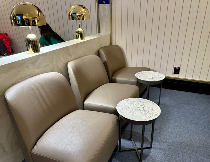 Amex Centurion Lounge Sao Paulo lounge seating Amex Centurion Lounge Sao Paulo lounge seating