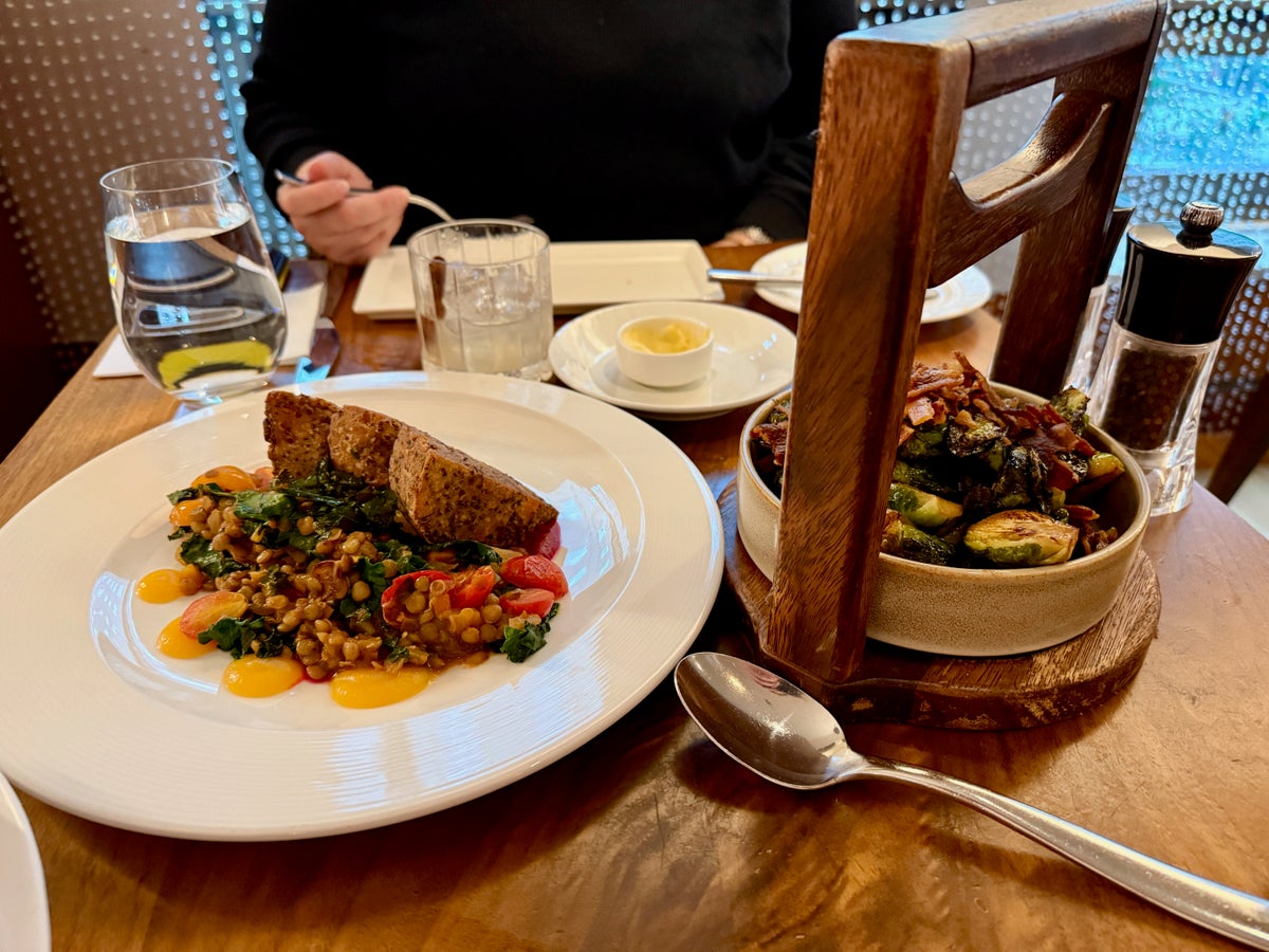 Appetizers on a table at a hotel restaurant
