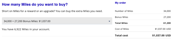 Buying Flying Blue Miles for 1K USD Buying Flying Blue Miles for 1K USD