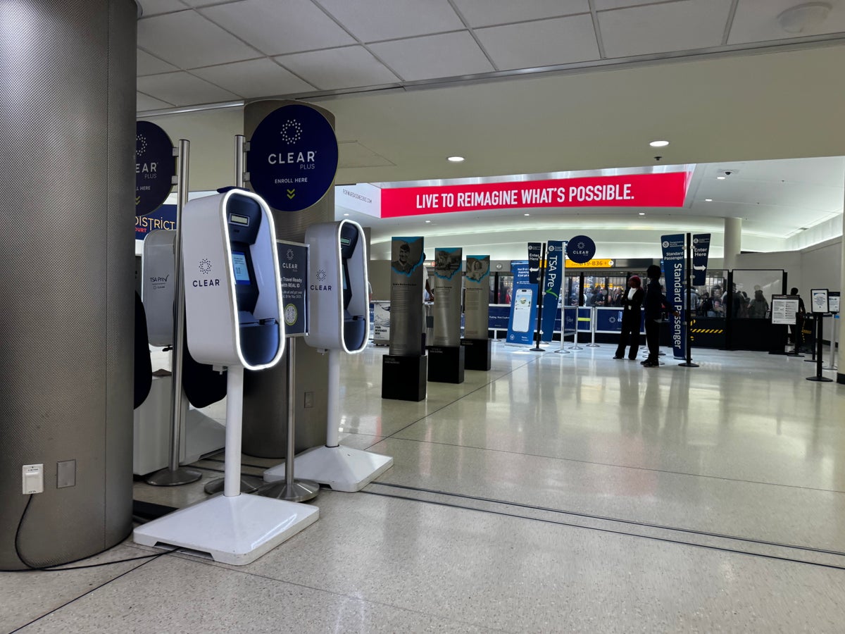 CLEAR pods and TSA security at CMH Columbus Ohio airport