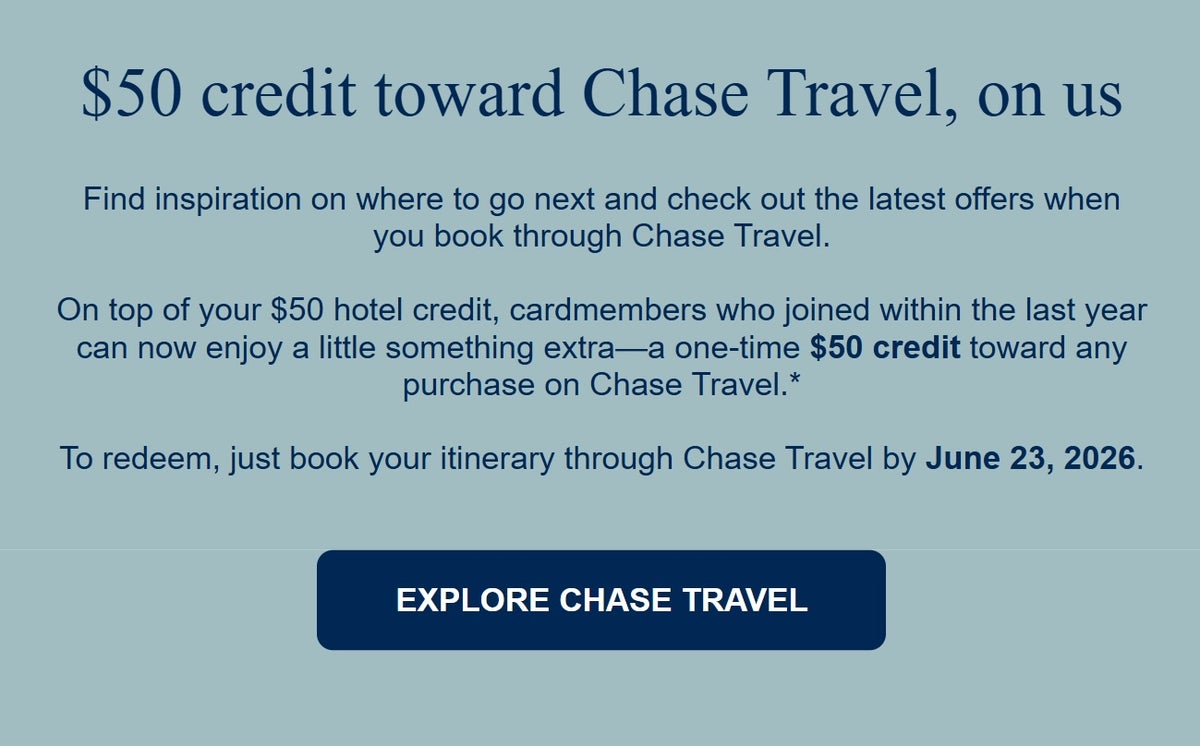 CSP 50 Travel Credit Offer