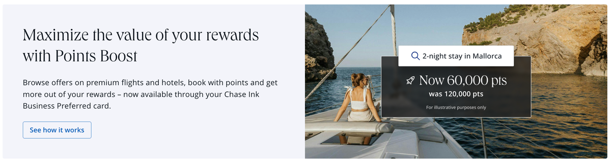 Chase Travel Portal how Points Boost works