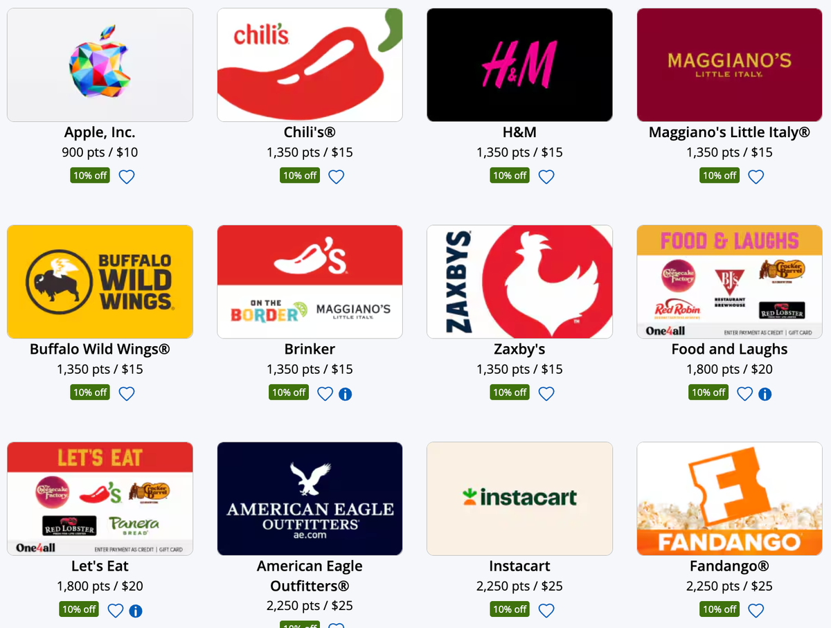 Chase Ultimate Rewards gift card sale June 2025