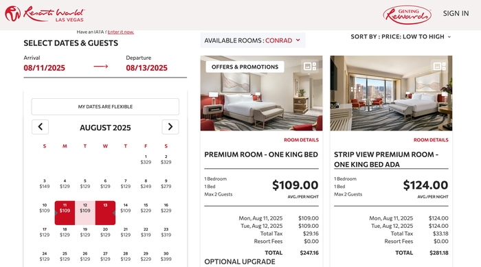 Conrad Vegas Deal