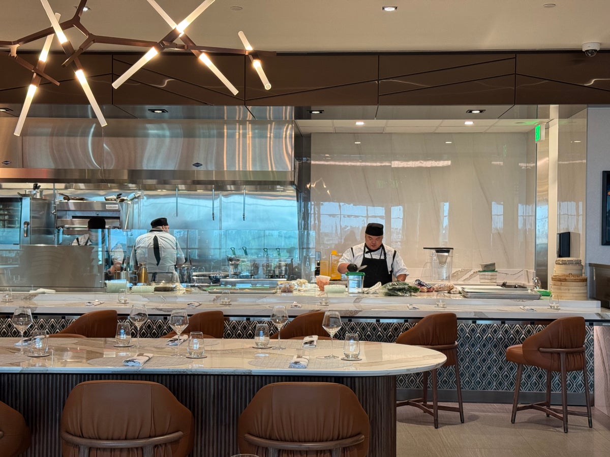 Delta One Lounge SEA Kitchen Views