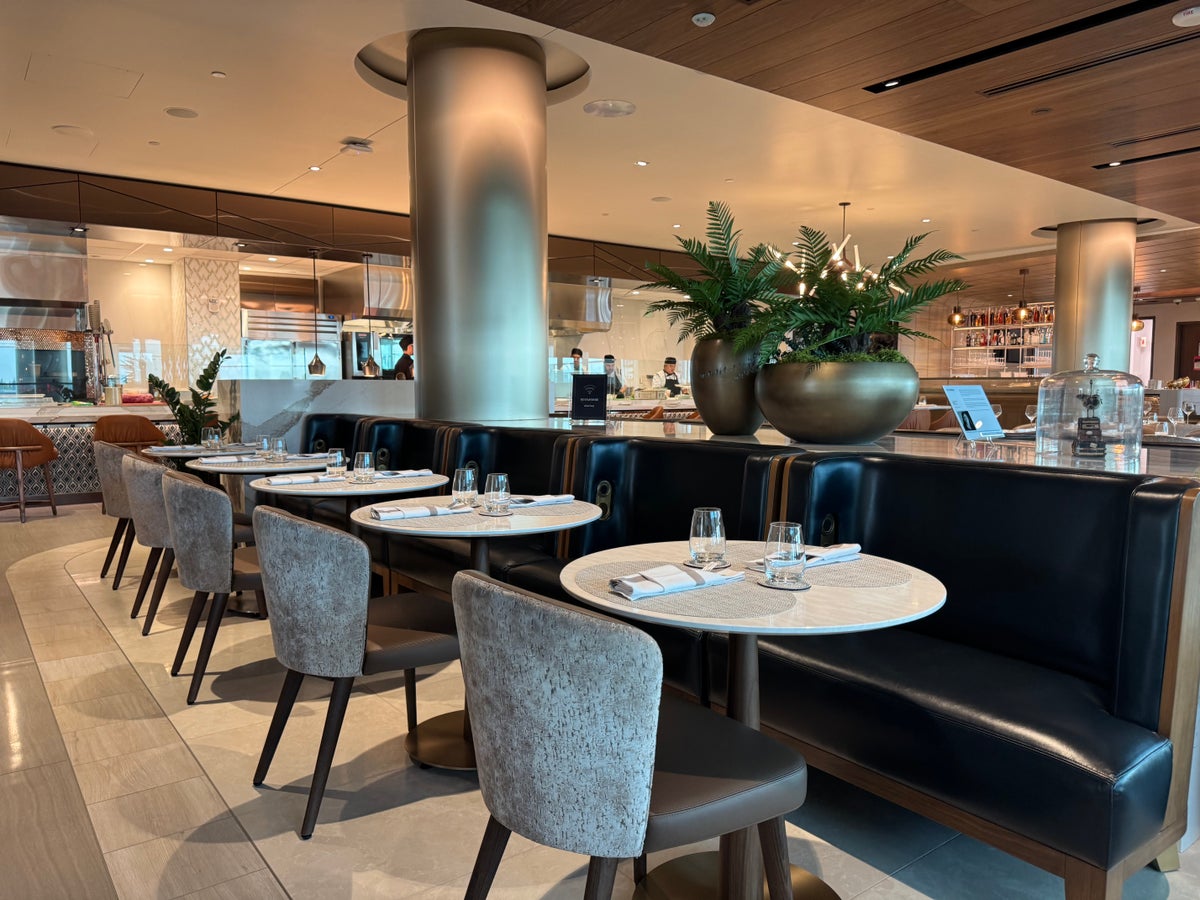 Delta One Lounge SEA Seats Near Kitchen