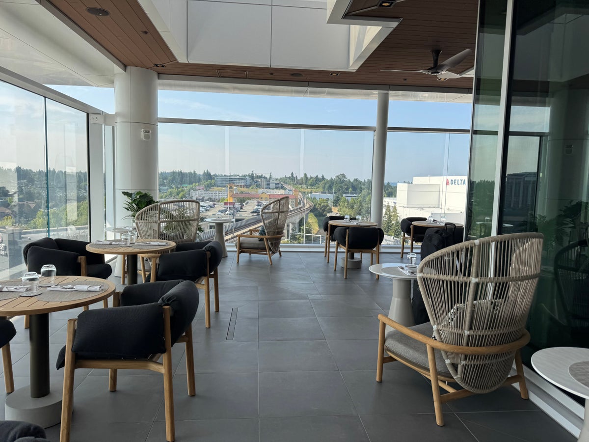 Delta One Lounge SEA Terrace Overlooking Hangar