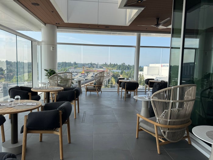 Delta One Lounge SEA Terrace Overlooking Hangar