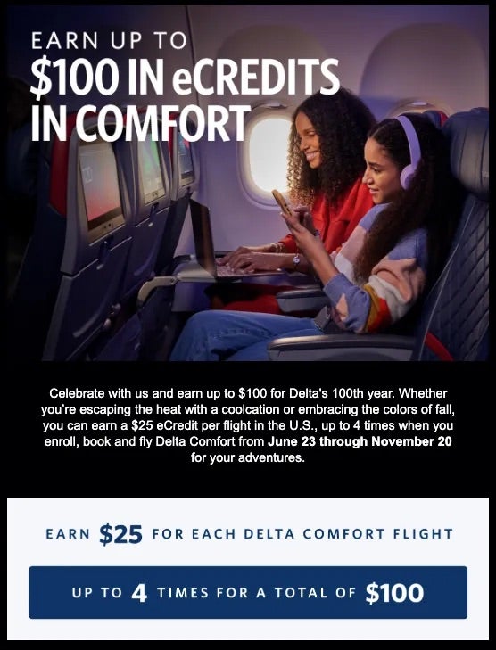 Delta eCredit promo email