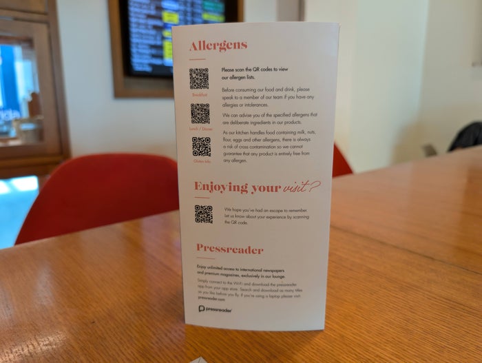 Escape Lounge FLL information card