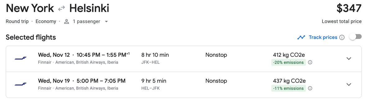 Finnair deal
