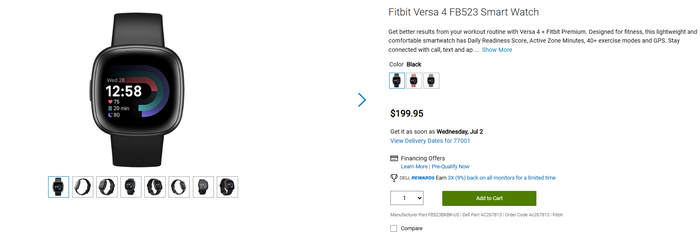 Fitbit watch Fitbit Versa 4 FB523 Smart Watch